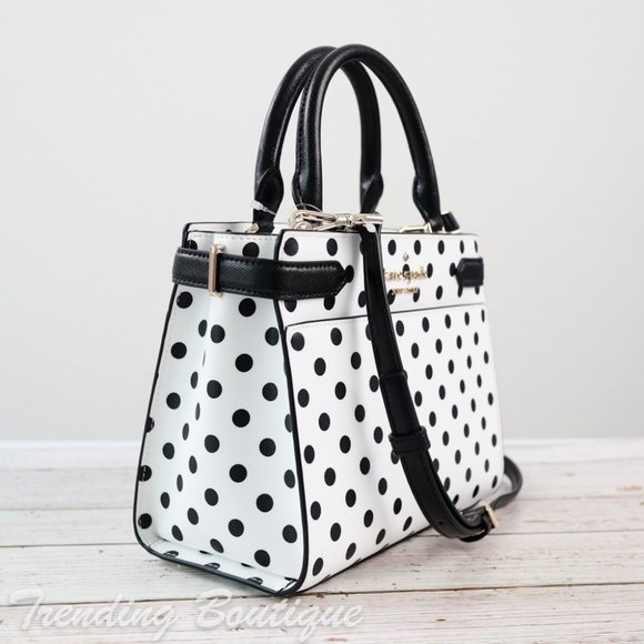 NWT Kate Spade Staci Polka Dot Satchel in Cream - Picture 4 of 12